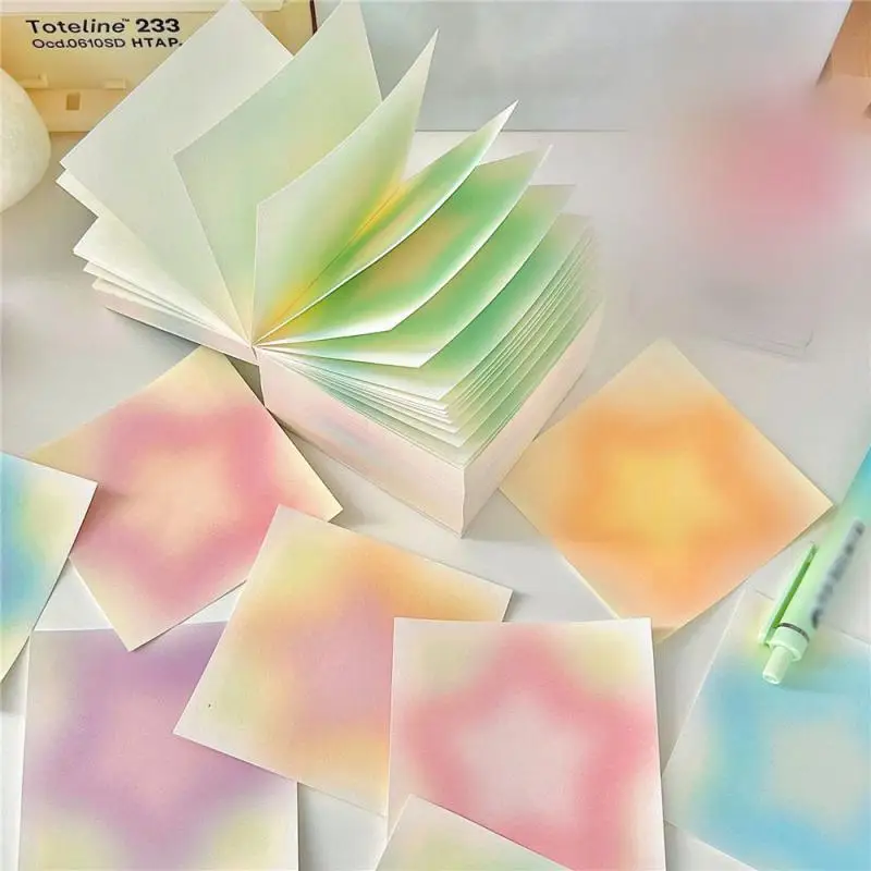 400 Bladen/Pak Gradiënt Memo Pad Grote Capaciteit Bericht Notities Decoratieve Kawaii Diy Dagboek Scrapbooking Decoratie
