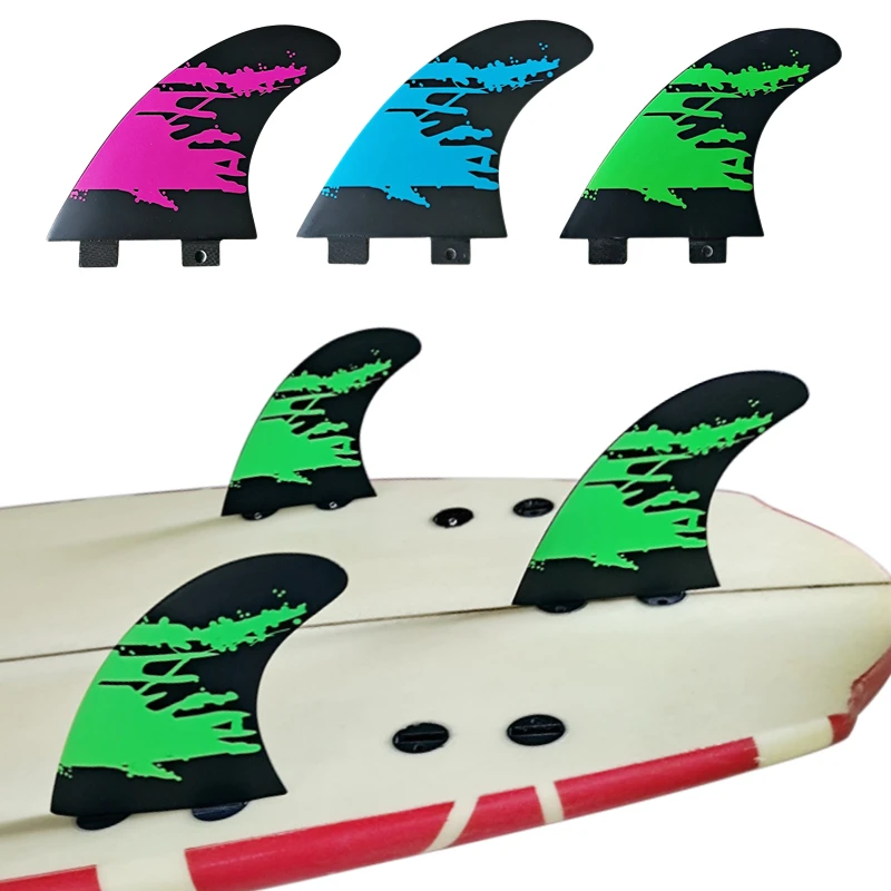 

M Surf Fins Fiberglass Double Tabs G5 Surfboard Fins For Paddle Board Sup Fin Medium Size Thruster Surfing Fins Quiha