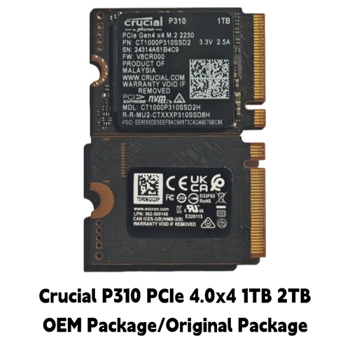 Imagen 2 del producto Crucial P310 1TB 2TB y Micron 2450/2550 256GB PCIe Gen4x4 2230 NVMe M.2 SSD -Uplevelue su consola - Unidad de estado sólido interna