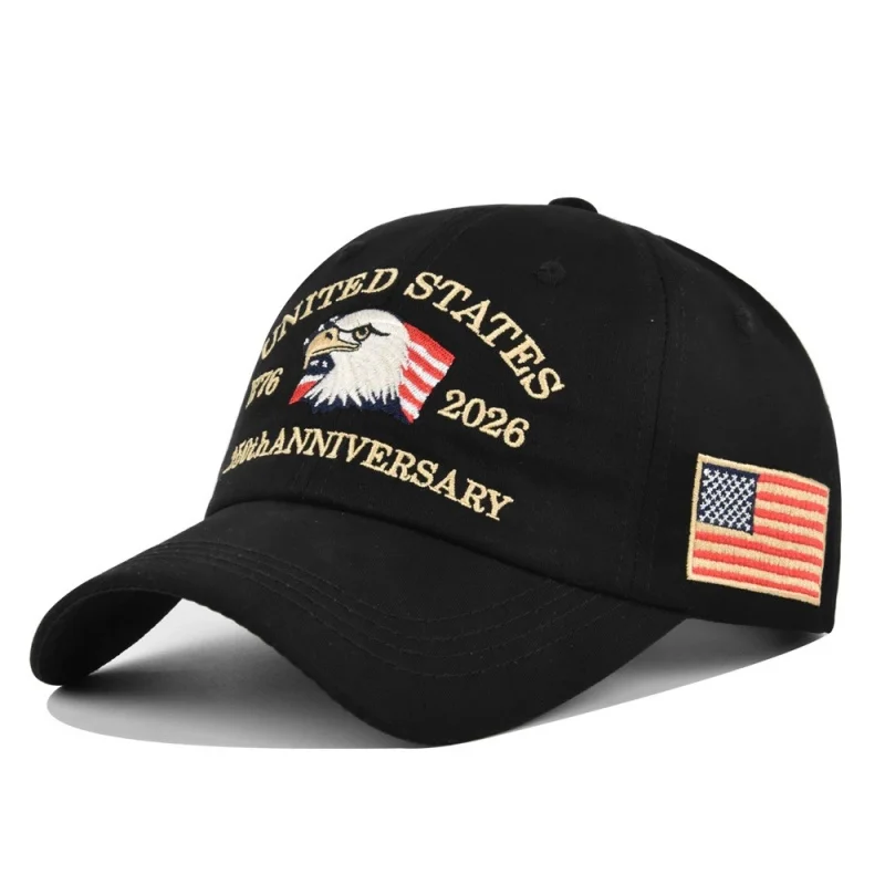 Patriotic USA 250th Anniversary 1776-2026 Bald Eagle Embroidered Baseball Cap American Flag Adjustable Dad Hat for Men Women