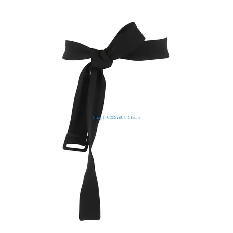 

N7YF Female Waist Belt Adjustable Waist Belt Ribbon Sash Belt for Trenchcoat Overcoat