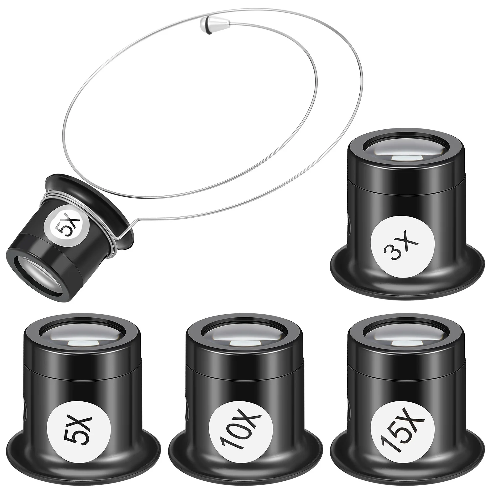 

1Set Headband Magnifying Glass Watch Loupe Repair Tool Vintage Jewelry Loupe Hands Free Removable Steel Wire Strap