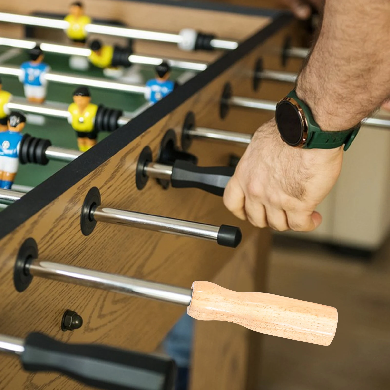 

Durable Wood Foosball Table Replacement Handle Ergonomic Non-Slip Grip For Table Football Machine Handles Practical Wood Parts