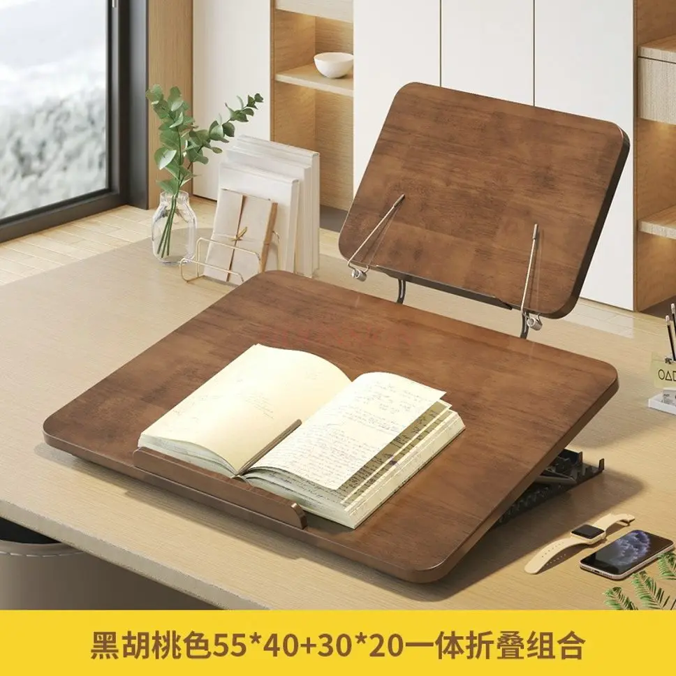 1pcs Wooden double-layer reading stand, tilted writing board, desk posture correction, multifunctional reading stand