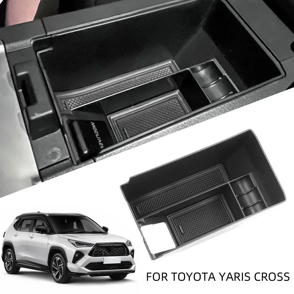 

Car Armrest Storage Box For Toyota Yaris Cross 2024 2025 LHD Center Console Organizer Stowing Case Holder Interior Accessories