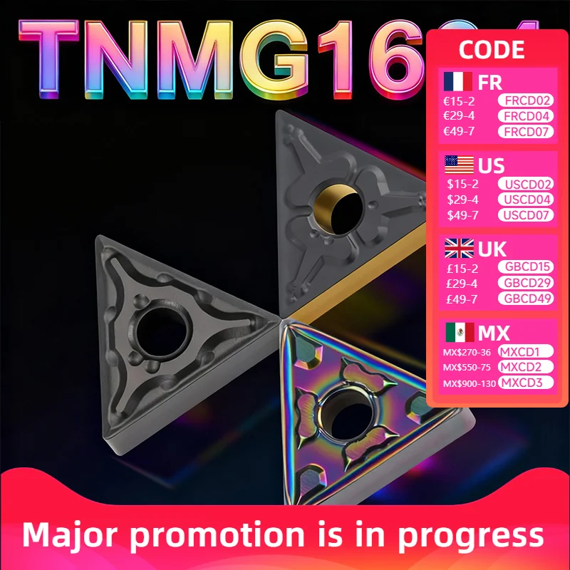 

Blade TNMG16 MA/TM/PM JC800 YZ6030 YZ5010 YZ5028 Carbide Insert for External Turning Tool MTJNR/L for Steel Cutter CNC Lathe