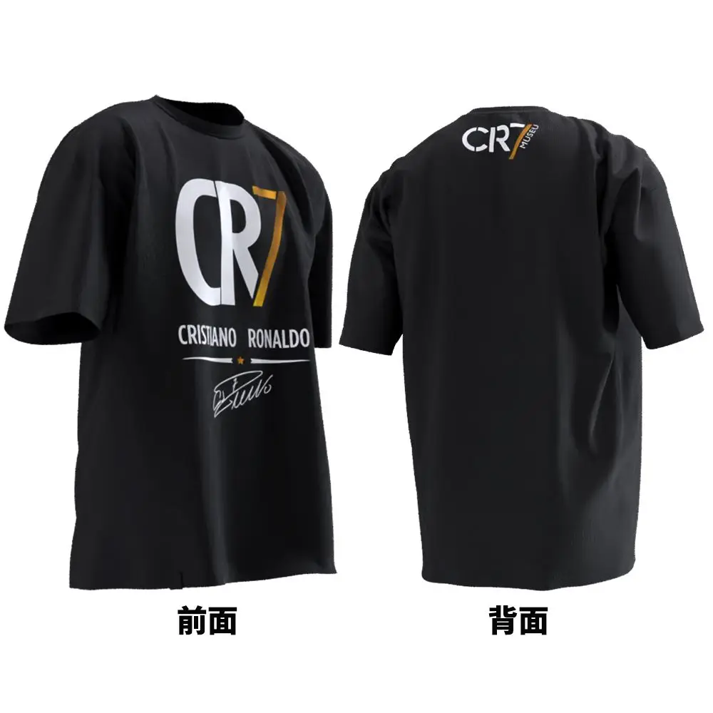 Heavy C Luo The Same Short-sleeved T-shirt CR7 Pure Cotton Round Neck Half-sleeved 7 Sports Comfortable Top T-shirt