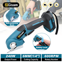 Gisam Electric Tailor Electric Scissors Cordless Electric Trimmer Cloth Leather Round Knife Tool For makita 18v battery pins