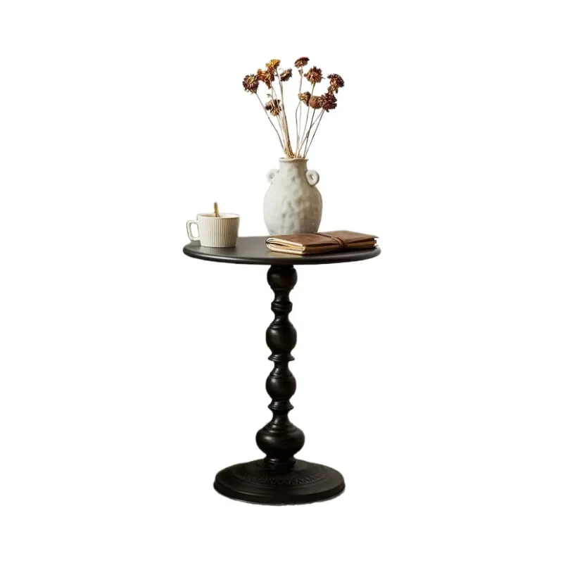 Nordic Wrought Iron Side Table Small Round Coffee Table Modern Corner End Table for Living Room Bedroom Balcony
