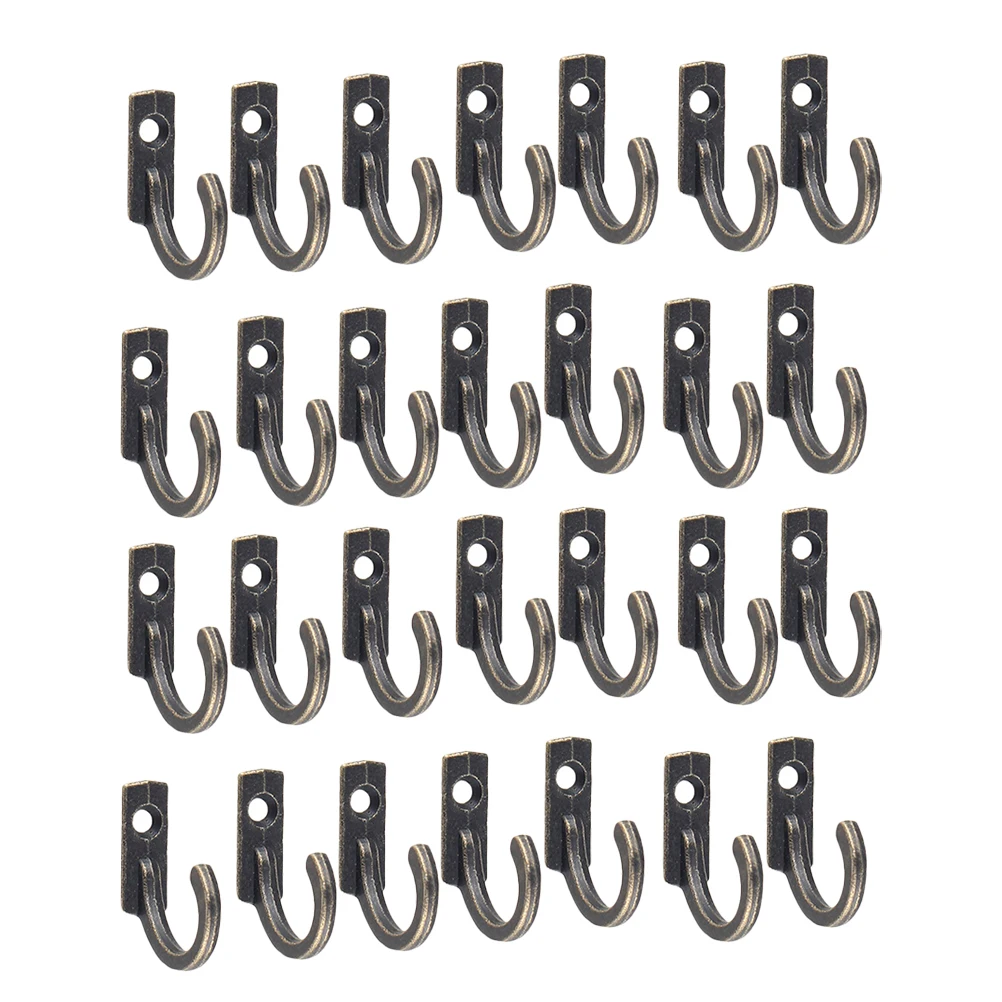 

100 Pcs Single Hole Wall Hooks Vintage Zinc Alloy Retro Decorative Closet Hat Rack Bathroom Mount Coats Hangers