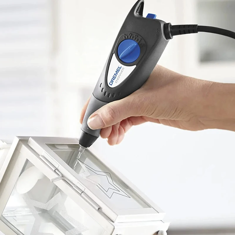 Imagem -05 - Mini Gravador Elétrico Marca Dremel Caneta de Gravura Elétrica Motor de Velocidade Variável de 35w Gravura de Vidro de Metal de Madeira Pontas de Carboneto 220v
