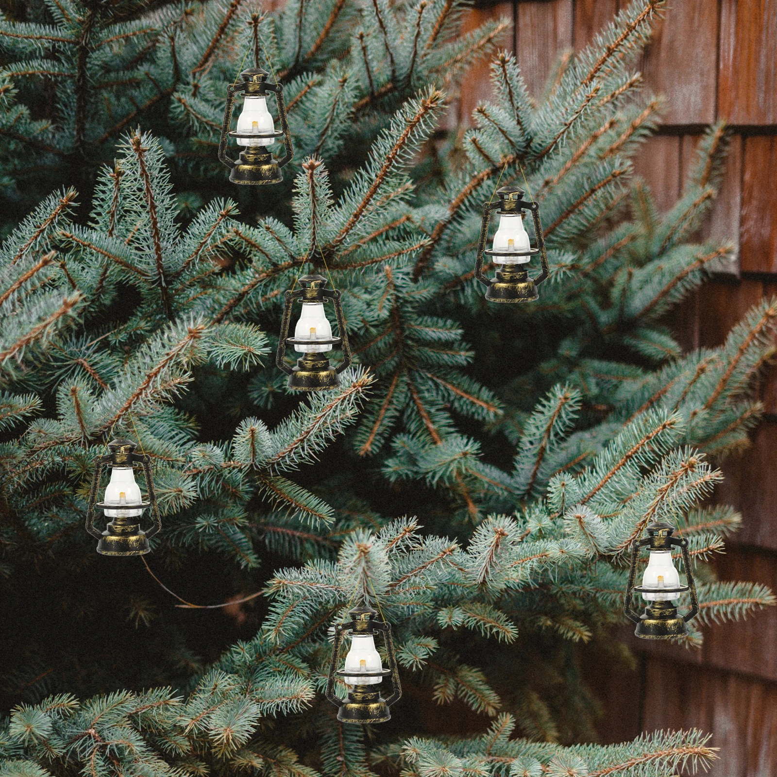 

10pcs Lamp Retro Christmas Decorations Indoor Hanging Light Lantern C Miniature Lantern Lamp lestickXmas Tree nament