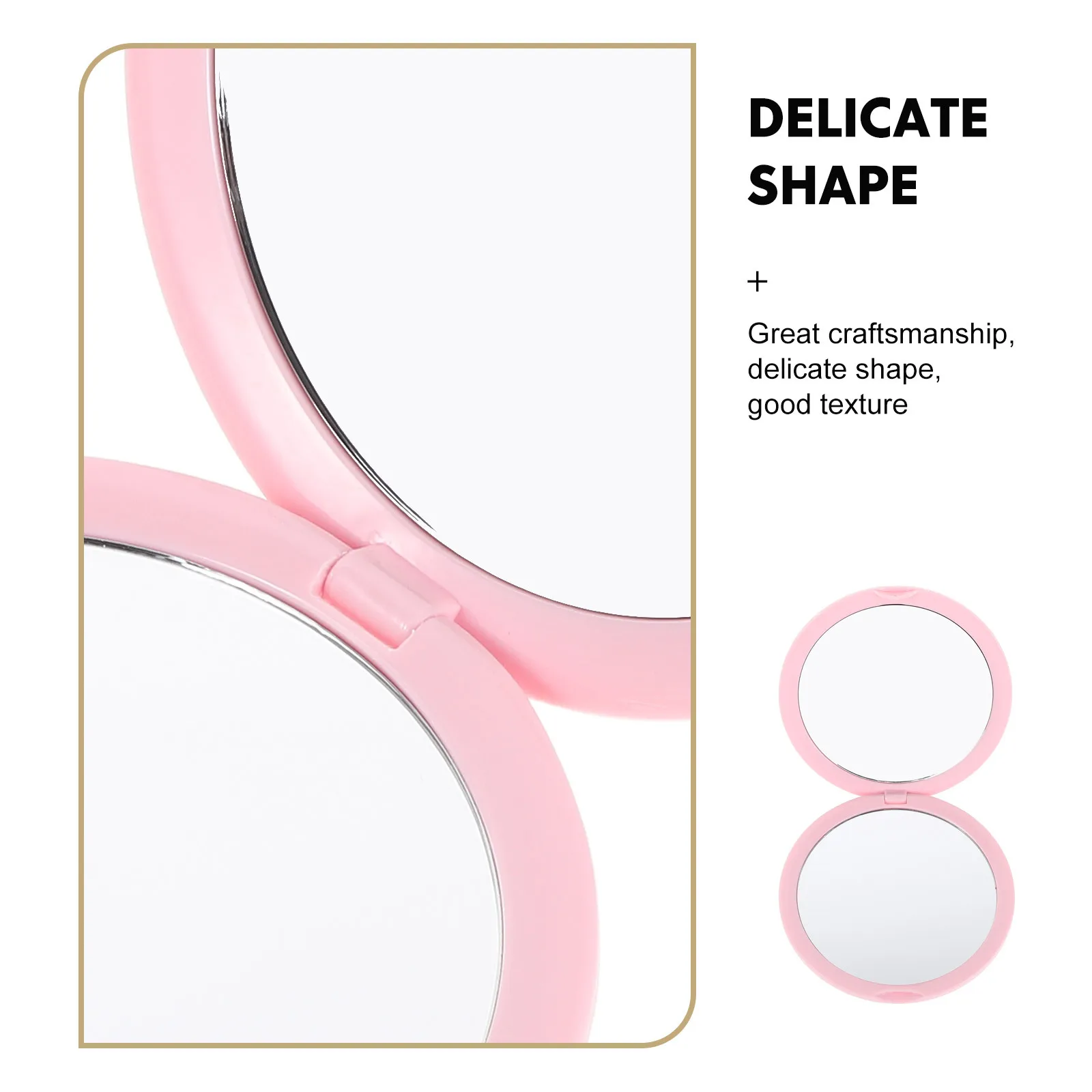 5Pcs Tragbare Doppelseitige Make-Up Spiegel 10x Vergrößert Klapp Reise Büro Mini Eitelkeit Liefert Frauen Geldbörse Flip spiegel Make-Up