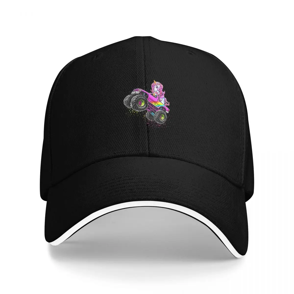 

Monster Truck Unicorn Birthday Party Monster Truck Girl Gift Baseball Cap fashionable Hood Sun Cap Mens Women's