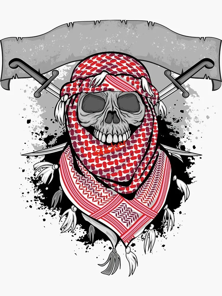 

Personality Decor Arabic Skull Stickers Accessories For Suv Motorcycle Bumper Laptop