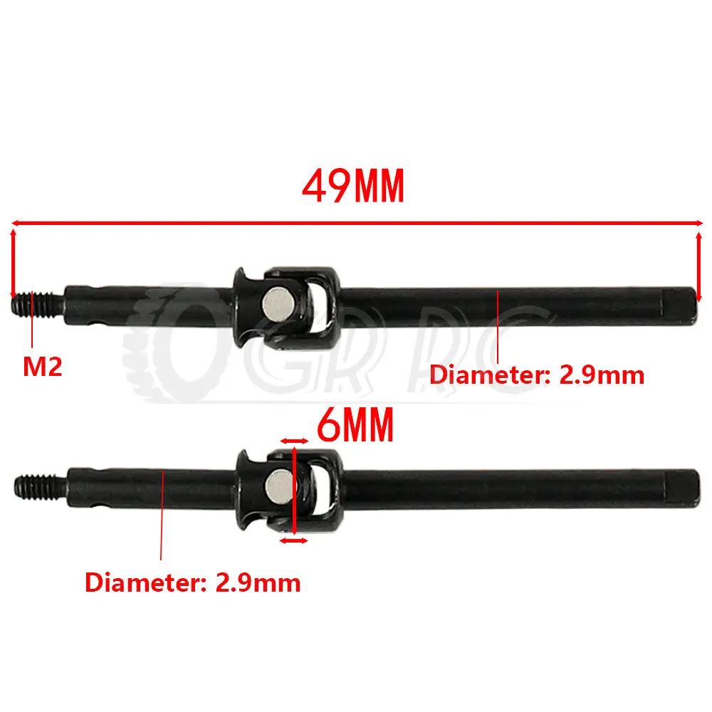 Upgraded Steel Front Axle CVD Drive Shaft for 1/24 RC Crawler Car Axial SCX24 Deadbolt C10 AXI00002 AXI00004 AXI00006 Model Part