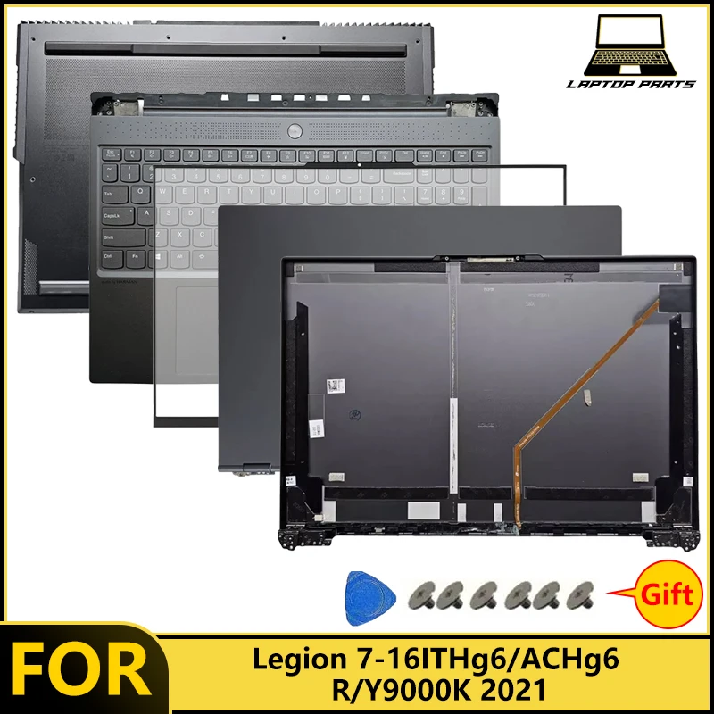 NEW For Legion 7-16ITHg6 7-16ACHg6 R9000K Y9000K 2021 Laptop LCD Back Cover Front Bezel Palmrest Bottom Case Hinge US keyboard