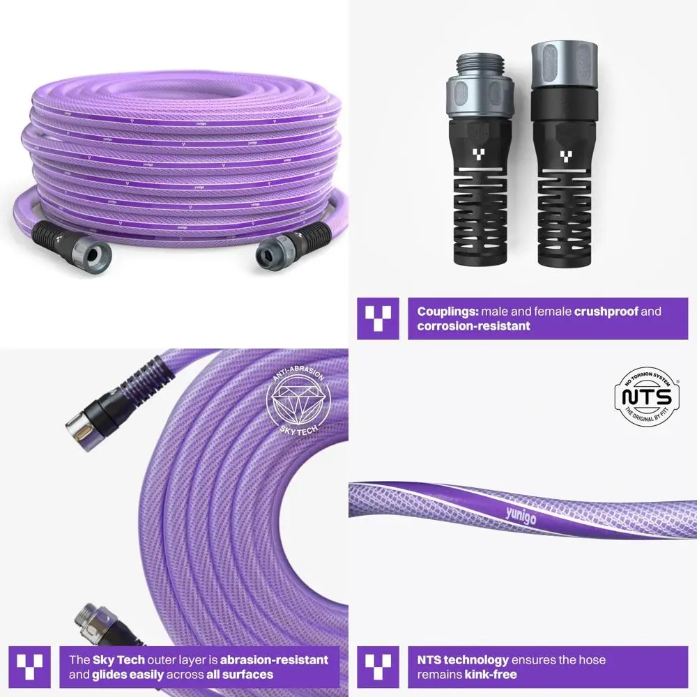 

Прочный гибридный полимерный садовый шланг длиной 50 футов — устойчивый к ударам, устойчивый к истиранию, гибкий для холодной погоды, идеально подходит для ежедневного использования