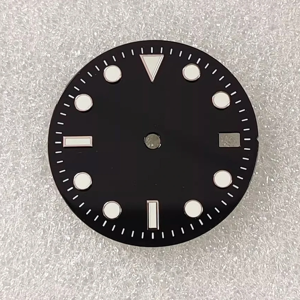 

29mm Watch Face With Green Luminous Watch Dial for NH35 Watch Movement Single Calendar Dial NH35 Replacement Accessories