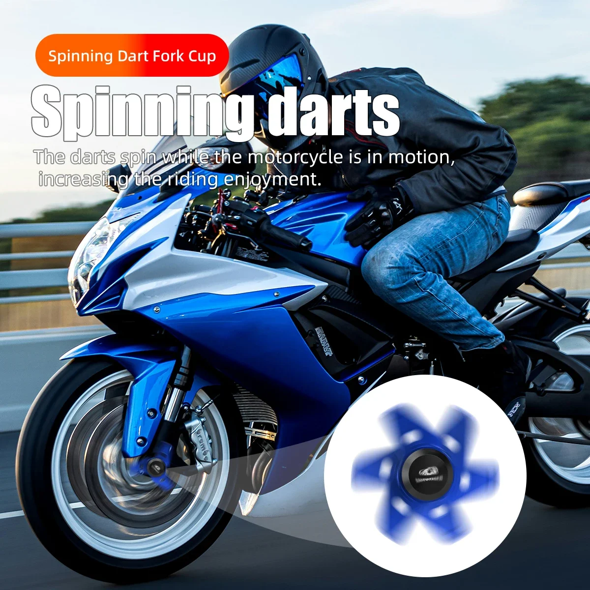 2Pcs CNC Aluminum Spinning Dart Fork Cup Motorcycle Front Wheel Axle Slider Anti-fall Crash Protector Motorbike Accessories