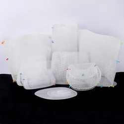 Knitting Weaving Plastic Mesh Sheet DIY Sewing Woven Bag Accessories with Needles Ribbon/Wool/Yarn Bag Sewing Craft Supplies