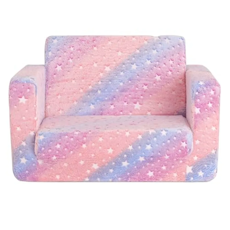 

Nestle Sofa in Tie Dye 2-in-1 Convertible Sofa to Lounger Low to Floor Design Machine Washable Fabric Cover