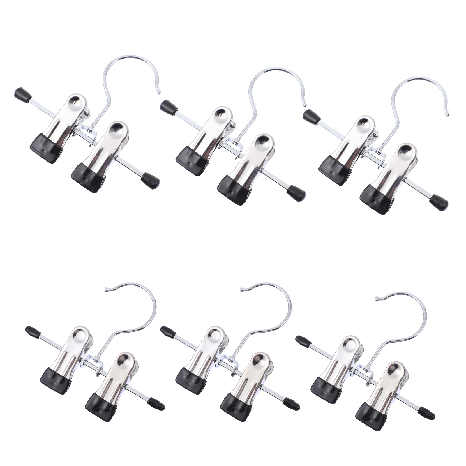 

20pcs Non Slip Metal Hangers Adjustable Pants Skirt Clips Wardrobe Closet Space Saving Travel Storage