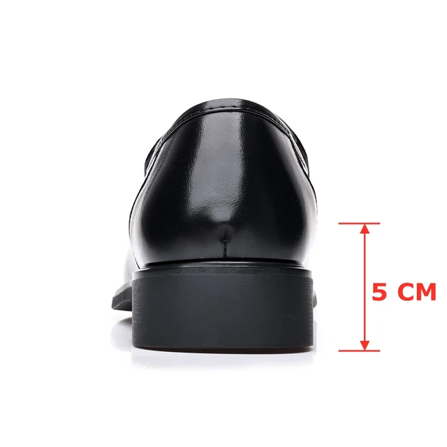 Men Flat 5cm Dress Shoes Formal Leather Elevator Shoes Height Increase Shoes Men s Business Wedding Oxfords Zapatos De Hombre AliExpress