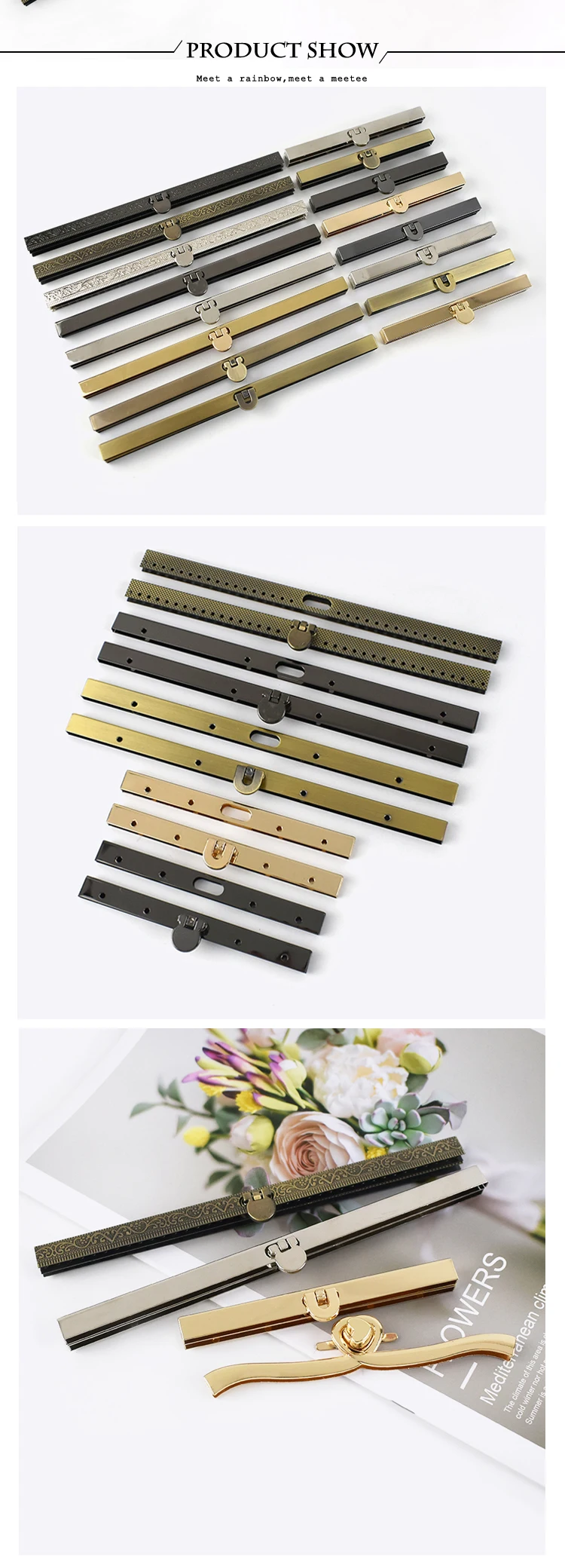 1/2/3/5Pcs Deepeel 10-19cm Metal Turn Lock Purse Frame Locks Buckle Wallet Bag Kiss Clasp Closure Parts DIY Hardware Accessories