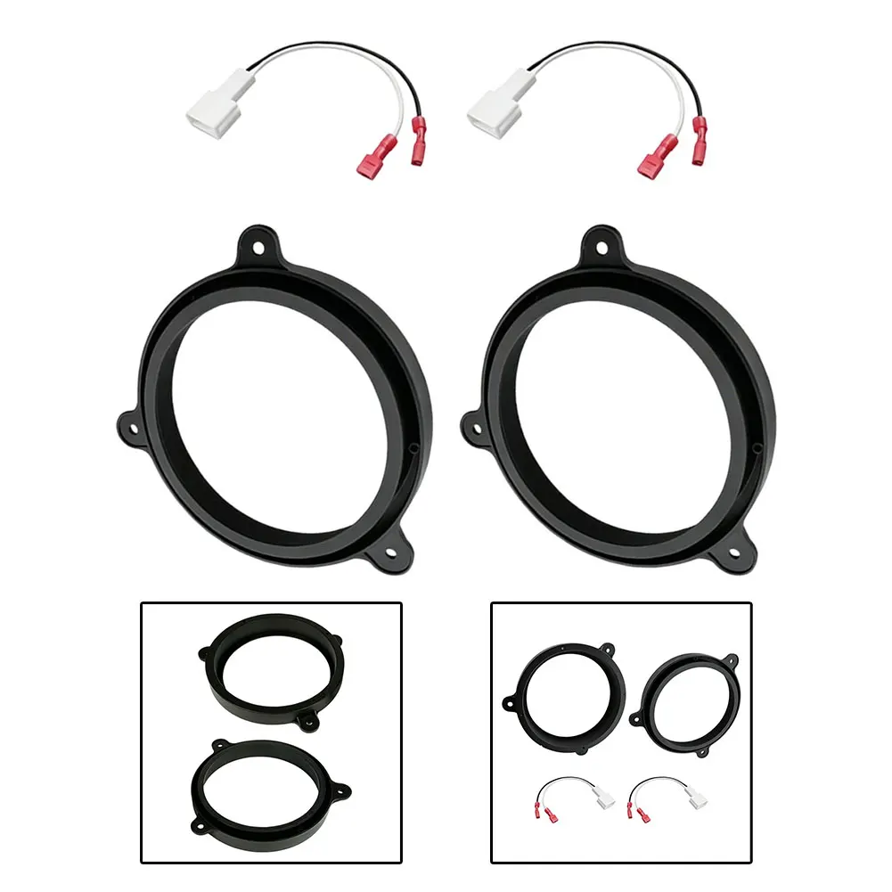 2Pcs 6.5inch Rear Door Speaker Adapter With Harness For Outback For Impreza For Forester Car Door Speaker Mounting Adapter