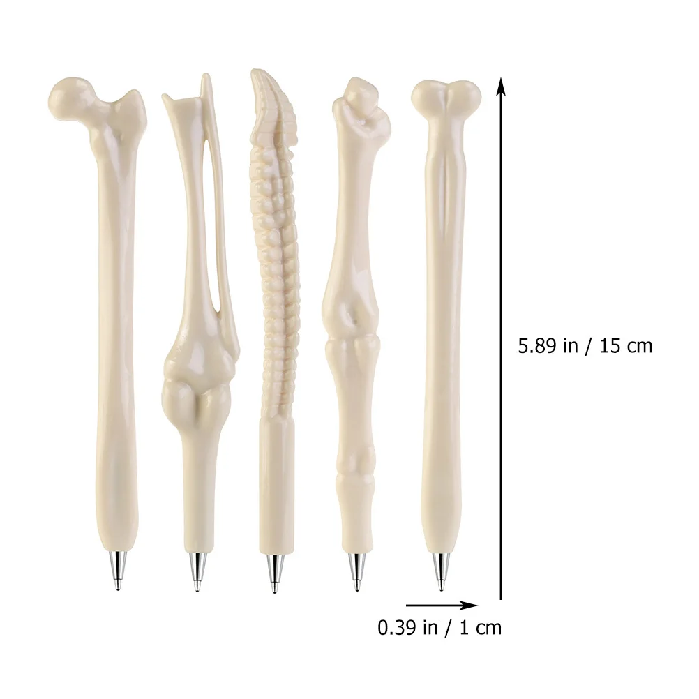 

20Pcs Bone Shape Ballpoint Pens Smooth Writing Creative Halloween Design Pens Students Office Supplies Stationery