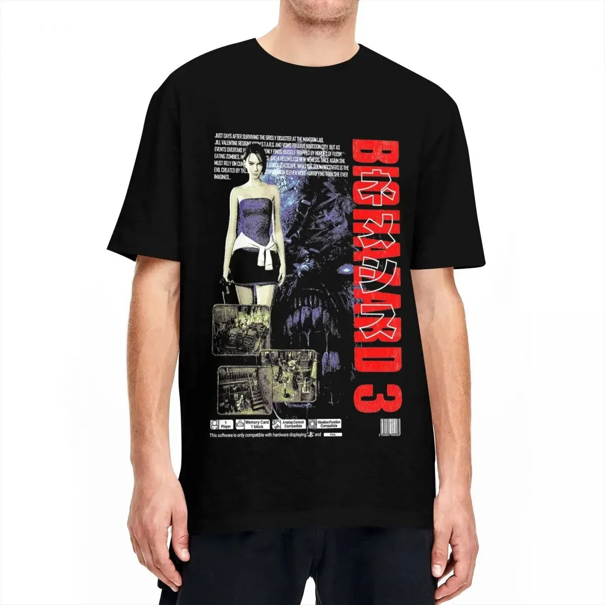 Evil Resident Evils BIOHAZARD 3 T-Shirts Men Novelty Cotton Tees O Neck Short Sleeve T Shirt Gift Clothing mens designer clothes