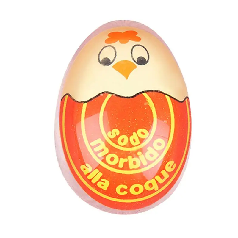 1PC เรซิ่นจับเวลาไข่หลากสีเครื่องครัวที่มีสีสันตัวจับเวลาทนความร้อนน้ำหนักเบาต้มเรียบพื้นผิวไข่นาฬิกาจับเวลา