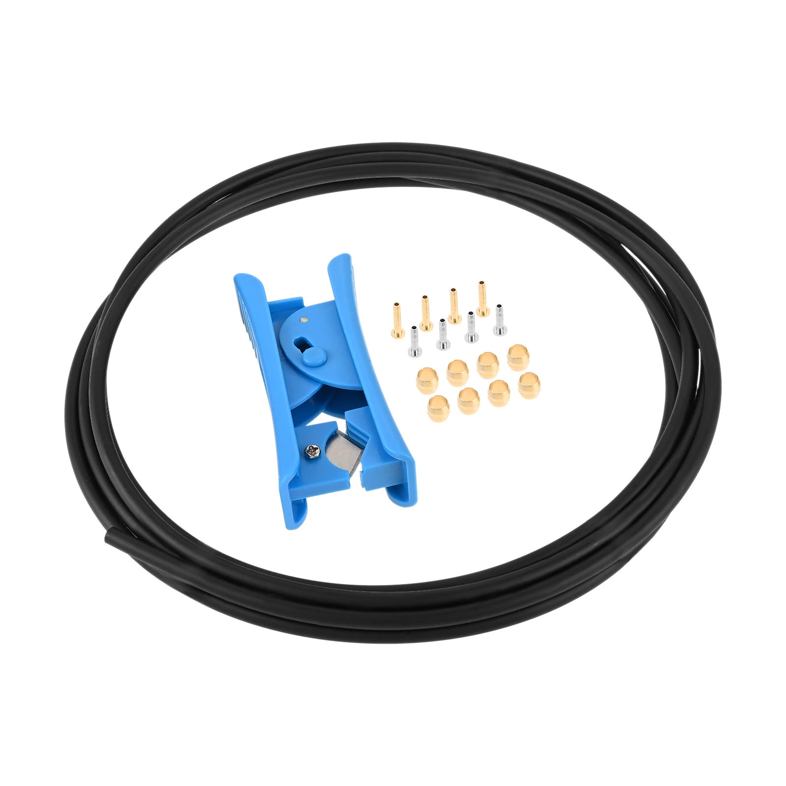

3-Meter Hydraulic Disc Brake Hose Kit Includes 8 Bike Olive 8 Brass Connecting Insert, and Blue Hose Cutter