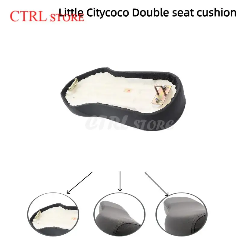 Cojín doble para asiento X9, cojín grande para asiento, cojín plano grande, cojín cuadrado grande para accesorios modificados Citycoco