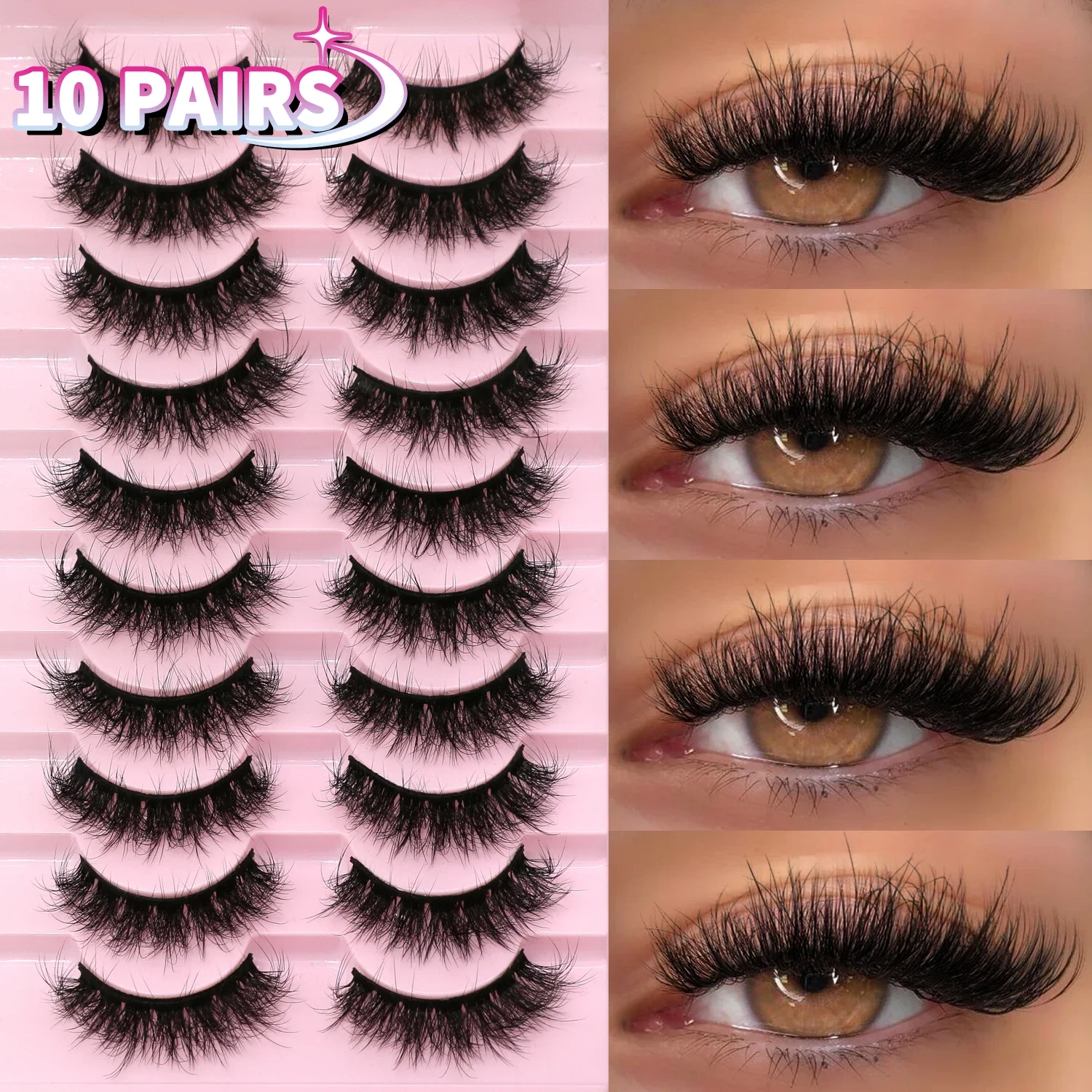 GROINNEYA رقيق المنك جلدة الرموش فو رموش بالمنك طويلة الأمد دراماتيكية رموش تكثيف تمديد سميكة طويلة