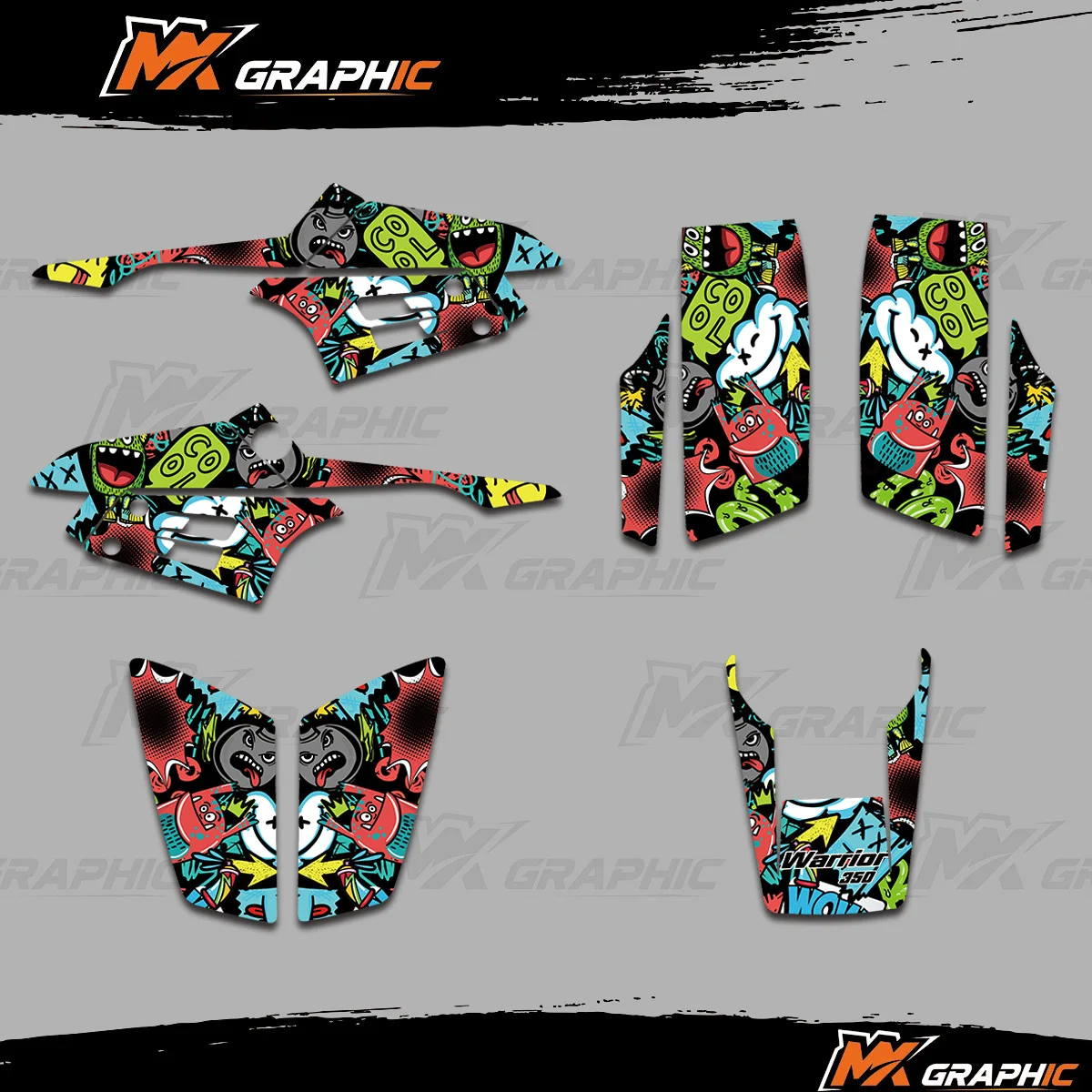 

For Yamaha Warrior 350 1987-2004 ATV Graphics Decals Stickers Racing Cross