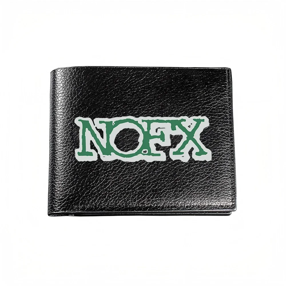 NoFx Logo Men's Wallet With Green And White Embroidered Design For Casual Business Fashion Style