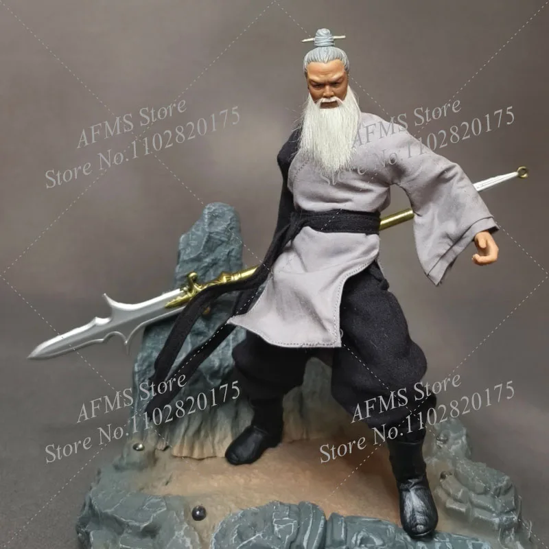 1/12 مقياس تحصيل الشكل الشمس وو كونغ معطف رداء المحارب Hanfu فنون الدفاع عن النفس زي صالح 6 بوصة عمل الشكل الجندي