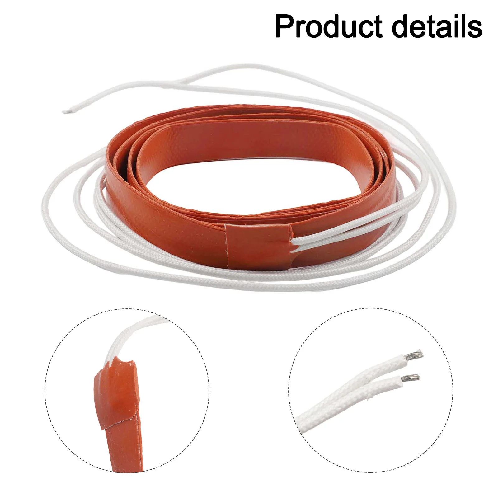 Heating Pad 150W Heater Mat Orange White Silicone Heating Pad Strong Heat Transfer Thin Heating Mat Windshield Ice Removal