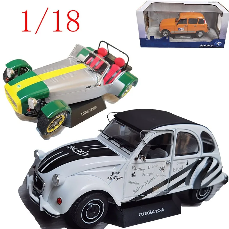 

SOLIDO Diecast 1/18 Citroën 2CV6 1982/Lotus Seven Sealed Body Caterham Licensed Series (Code: M1O4)/‌RENAULT 4L GTL Van Model