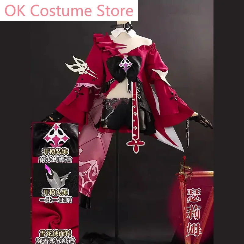 Thelema Cosplay Costume Honkai Impact 3 Uniform Dress Women Role Play Clothing Halloween Carnival Party Outfit Game Suit