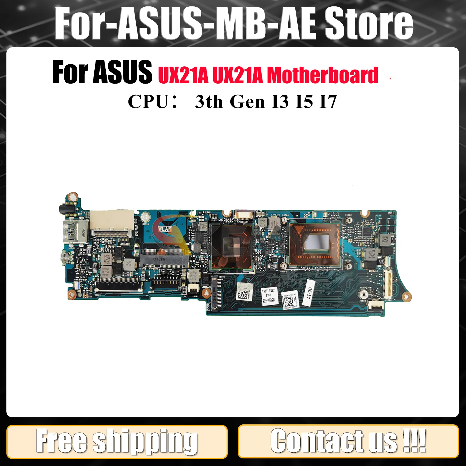 

UX21A Материнская плата для ноутбука ASUS ZenBook UX21A UX21A Материнская плата для ноутбука с процессором 100% тестирование ОК быстрая доставка Высокое качество