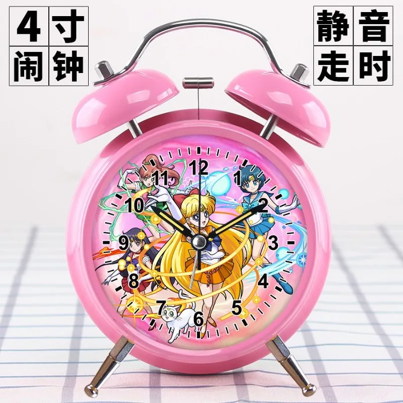 Sailor Moon Alarm Clock Cartoon Anime Personality Fashion Student Child Silent Wake Up on Time Artifact Holiday Gift Kawaii