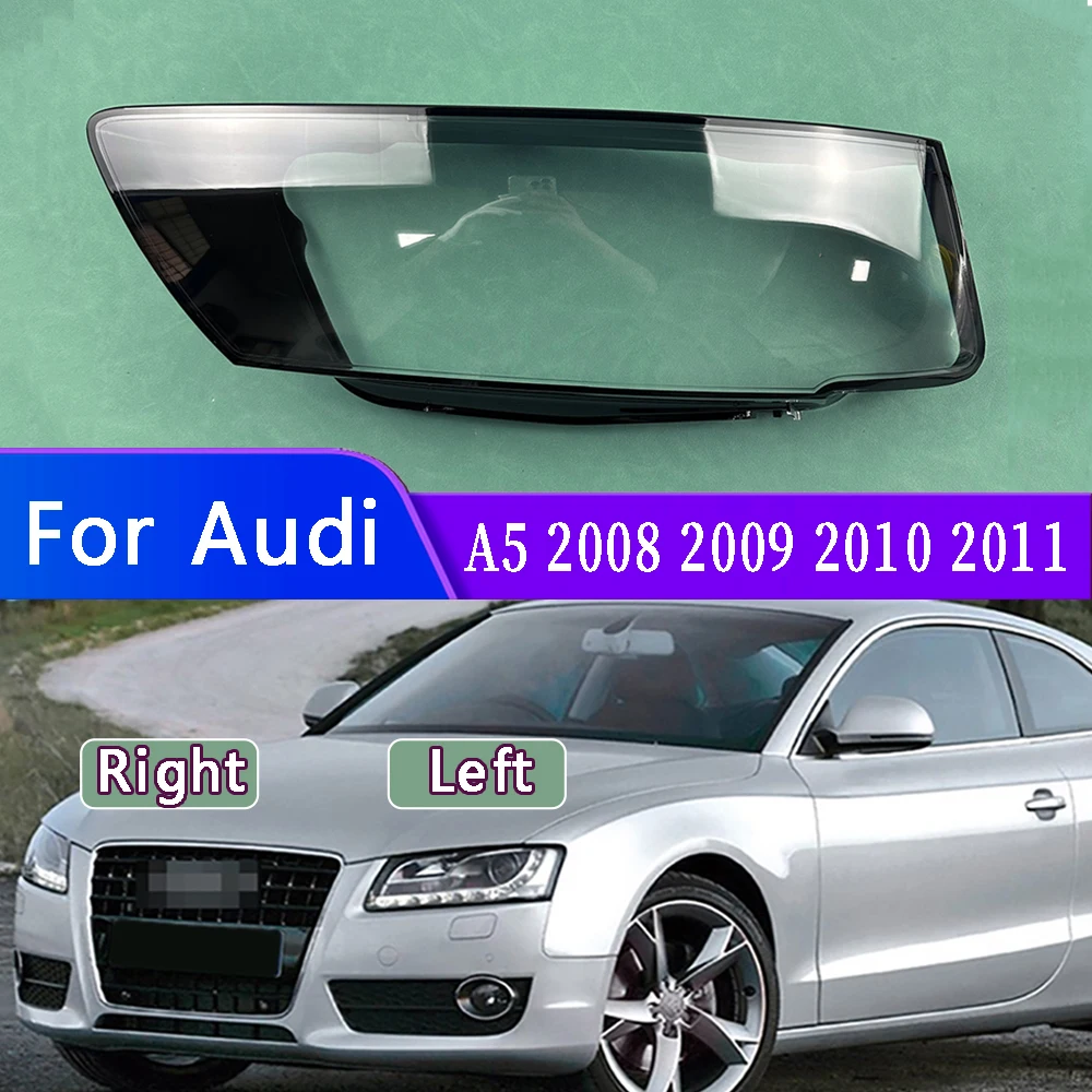 

For Audi A5 2008 2009 2010 2011 Lampshade Headlamp Shell Lampmask Headlight Cover Transparent Shade Lens Mask Plexiglass