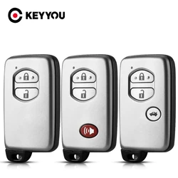 KEYYOU-mando a distancia de repuesto para coche, funda de Llave Inteligente de 2/3 botones para Toyota Camry, carcasa FOB en blanco con hoja