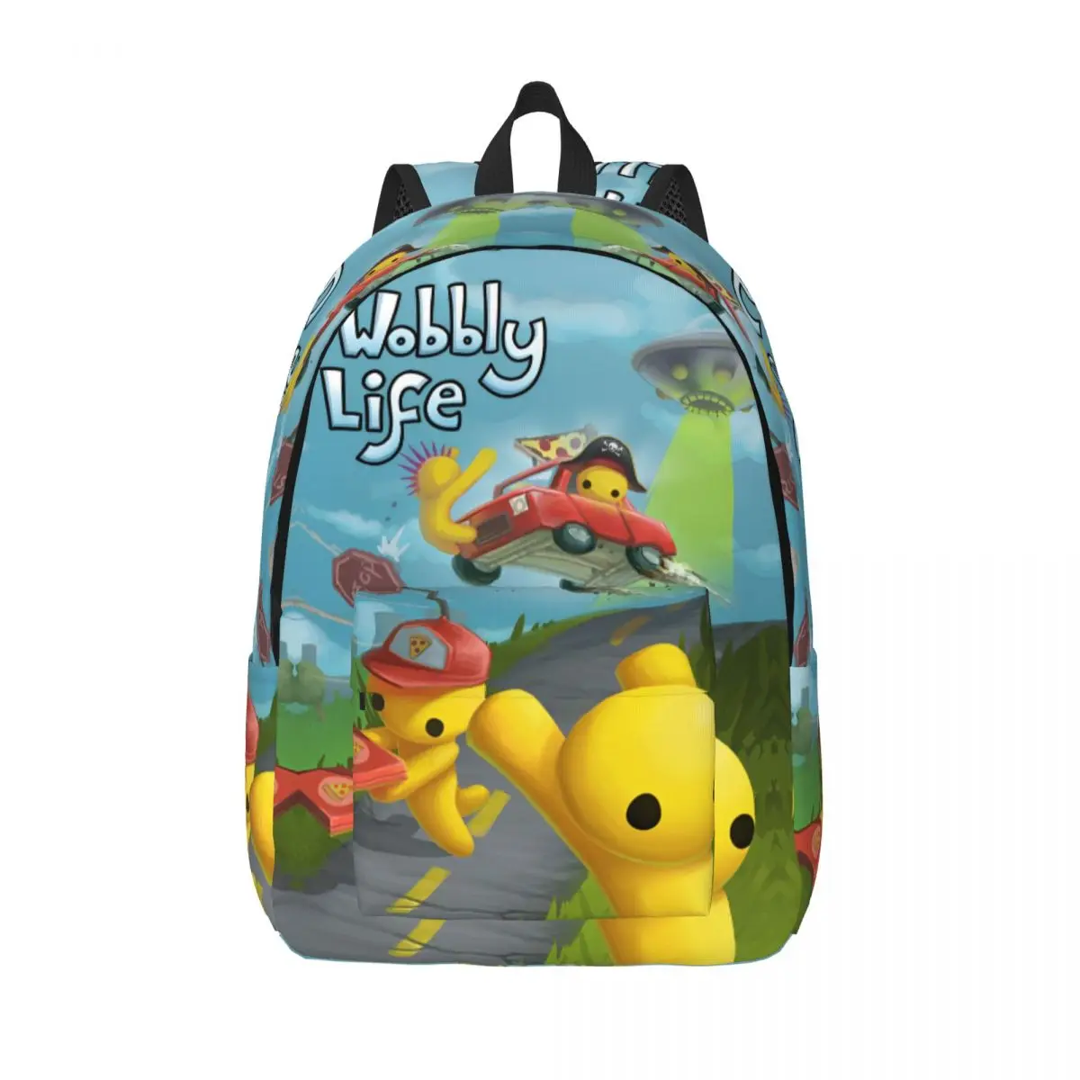 Wobbly Life Gaming Funny for Teens Student School Book Bags Hot Games Daypack Elementary High College Sports