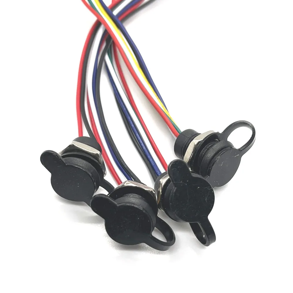 1PCS 2Pin - 6Pin  USB-C Connector Type-C Waterproof with PH 2.0 nut locking Panel mounting TPC Waterproof Fast Charging jack por