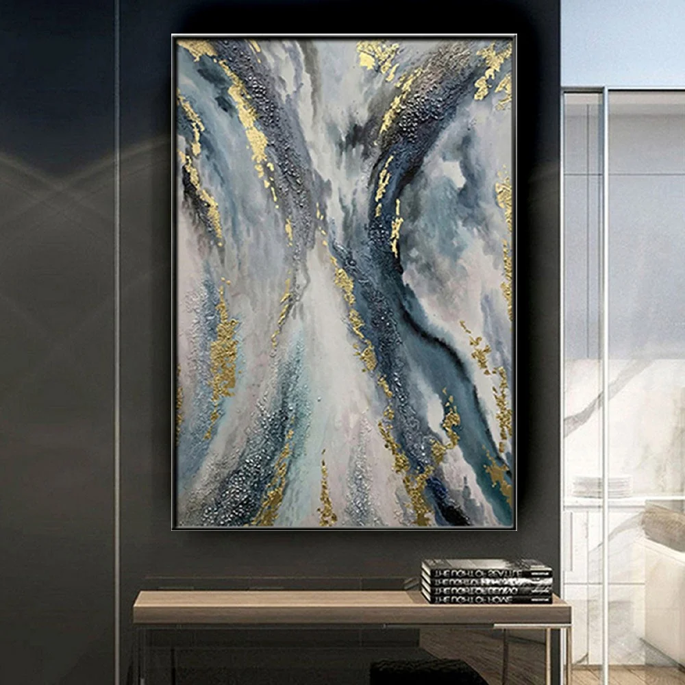 

Free Delivery Large Handmade Knife Picture Thick Oil Painting Abstract Poster Cloth Surface 100% Handpainted Art Modern Mural