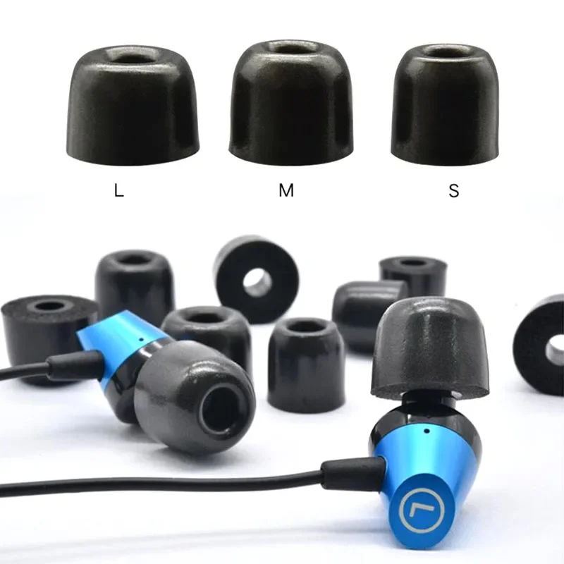 12 paia di punte In spugna di Memory Foam ANJIRUI cuscinetti auricolari T200 (LMS) 4.5mm per auricolari In-Ear auricolari potenziati per bassi